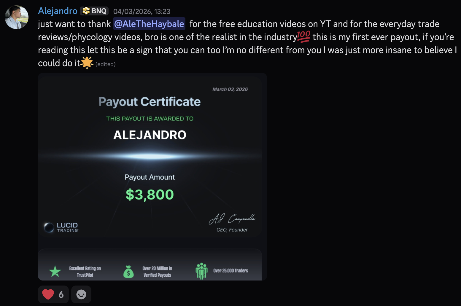 Student payout 7