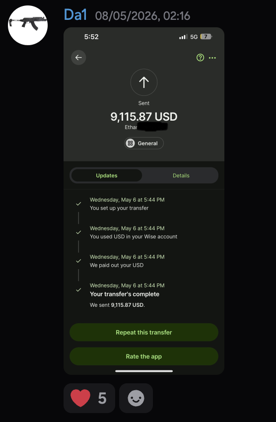 Student payout 16