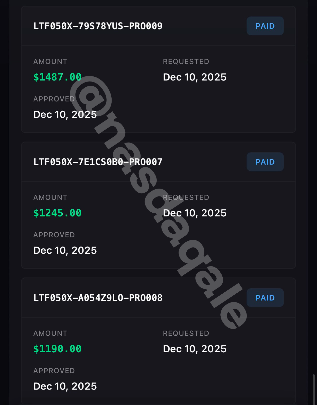Coach payout 19