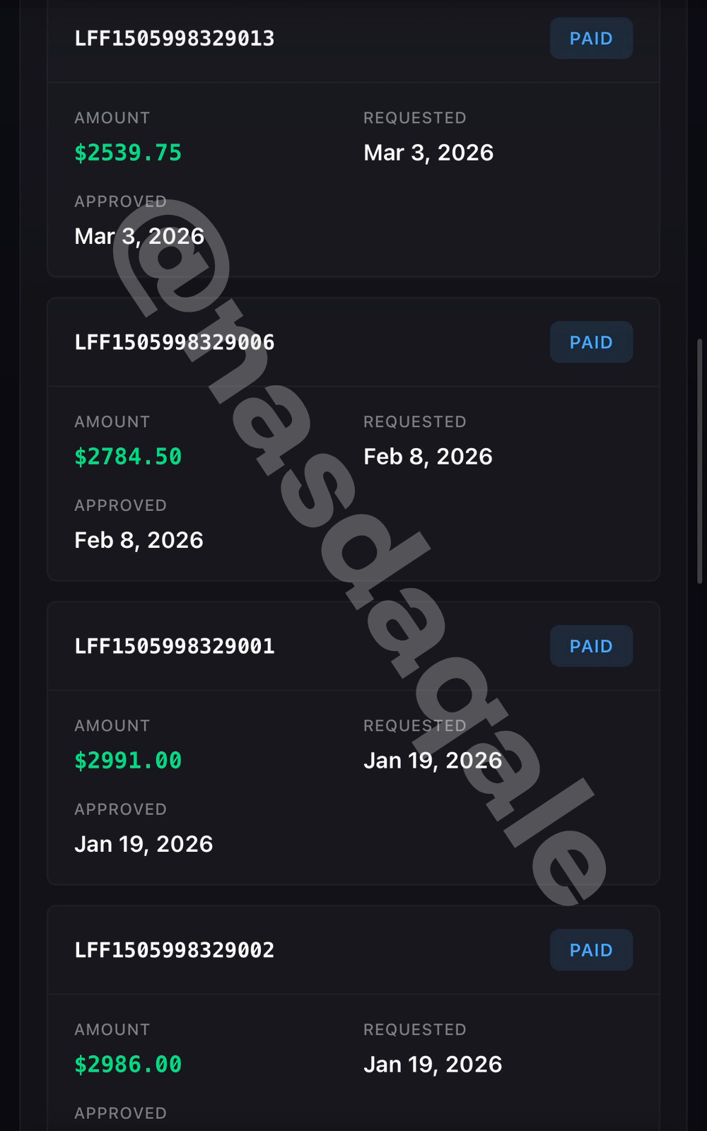 Coach payout 14